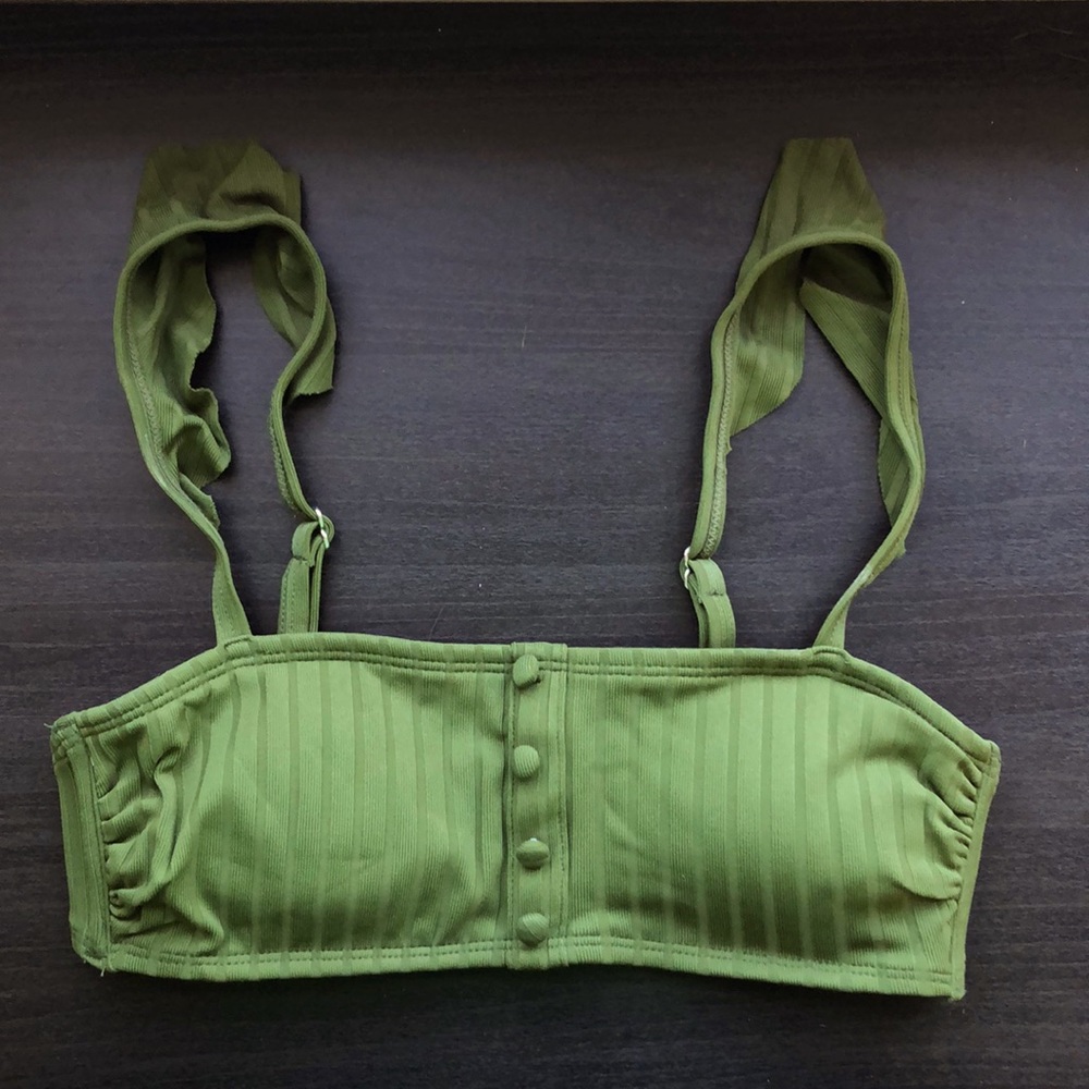 Green Xhilaration bikini top